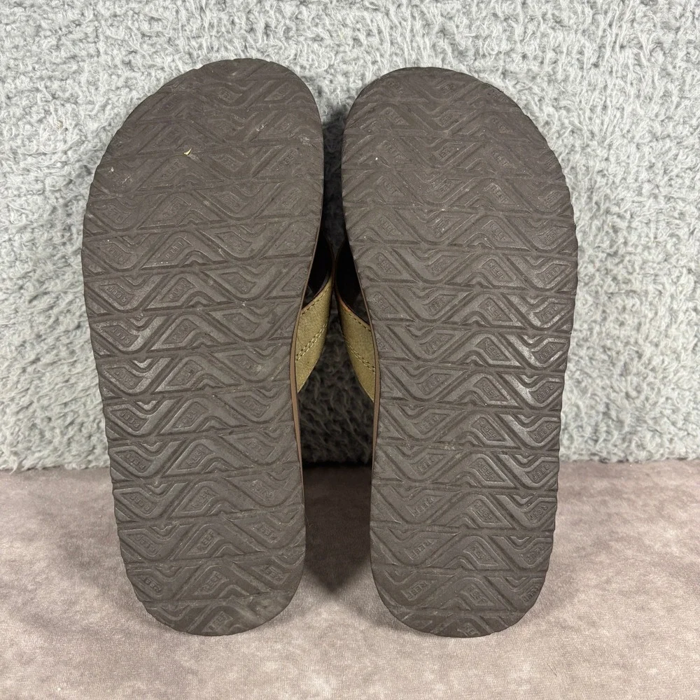 Reef Mens Flip Flops Olive Green Brown Thong Sandals Size 7 L-18 EPC